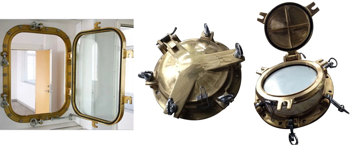 1bolted copper window for ship